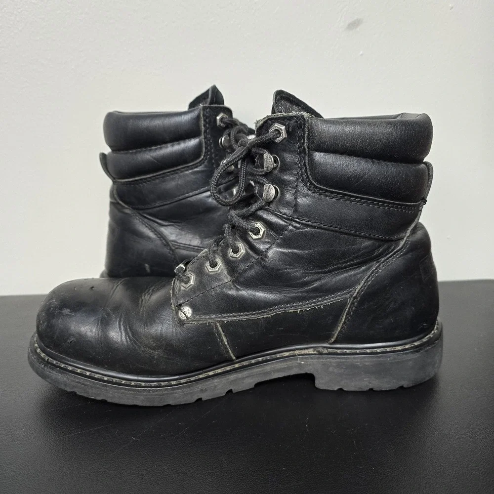 Harley Davidson Boots Mens‎ 12 Black Steel Toe Crankshaft Leather Biker 91013